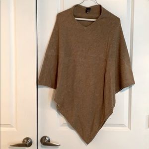 Tan v-neck poncho